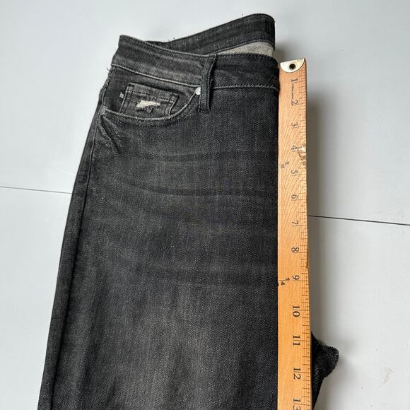 Judy Blue Jeans Women 13/31 Black Skinny Fit Button Fly Stretch Distressed Denim - Picture 9 of 12